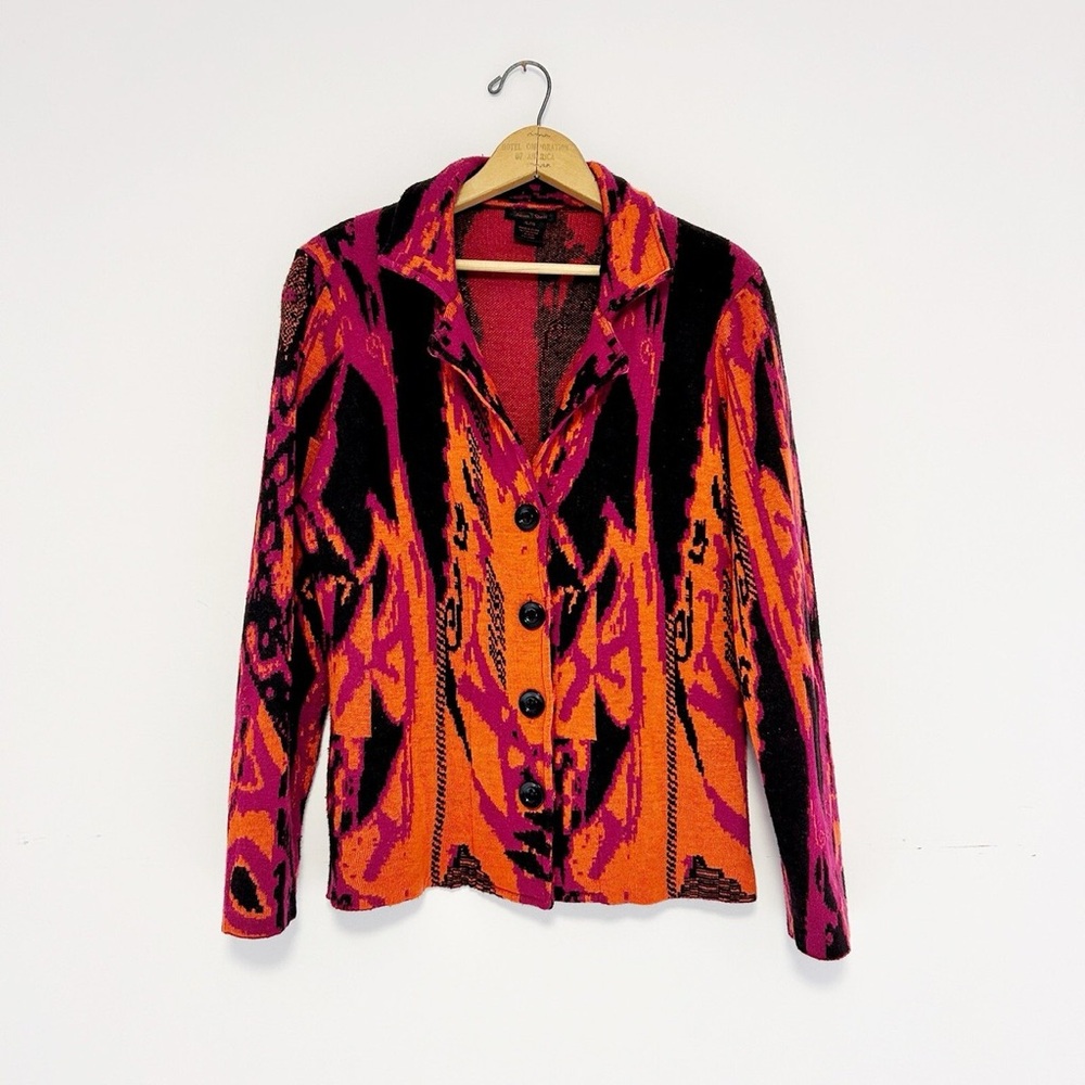 Alison Sheri Knit Button Up Blazer